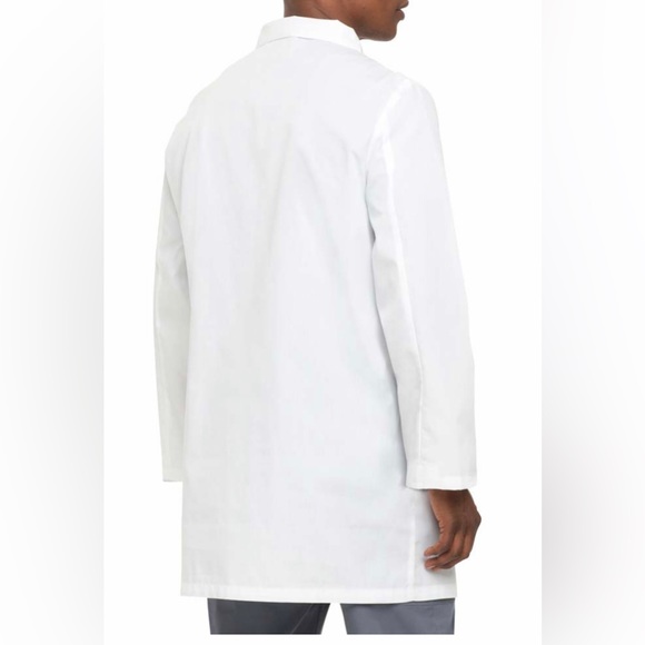 SCRUBZONE UNISEX 3-POCKETS LAB COAT - WHITE - SIZE XS - Picture 2 of 8